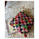 Vintage Yo-Yo Quilt Pillow & Pillowcases