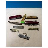 Collection of 8 Assorted Pocket Knives
