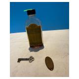 Vintage Panalgesic Bottle, Key, and Tag