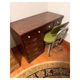 Wooden Desk with Mid-Century Style Chair