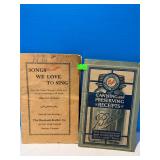 Vintage Ephemera: Songbook & Canning