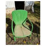 Vintage Green Metal Lawn Chair