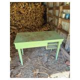 Vintage Painted Wooden Student Desk