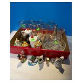 Mixed Decorative Figurines and Glassware