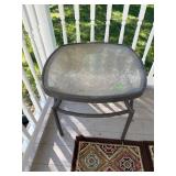 Outdoor Glass-Top Side Table