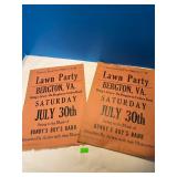 Two Vintage Bergton, VA Lawn Party