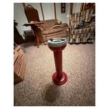 Vintage Red Floor Standing Ashtray
