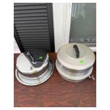 Vintage Aluminum Cake Carriers (2)