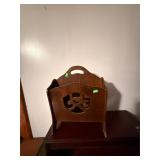 Vintage Wooden Magazine Rack