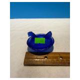 Vintage Cobalt Blue Glass Hen on Nest