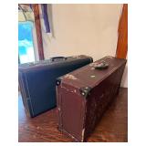 Pair of Vintage Hard-Sided Suitcases