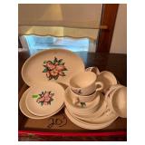 Vintage Floral Orchid Dinnerware Set