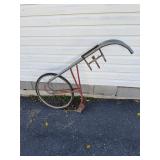 Vintage Hand-Push Garden Plow Cultivator