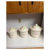 Vintage Pfaltzgraff Floral Ceramic Canister Set...