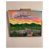 Vibrant Landscape Garden Painting