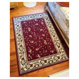Floral Burgundy Area Rug 44" x 60"