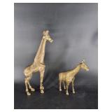Brass Giraffe Figurines