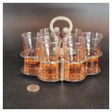 Shot Glasses w/Caddy