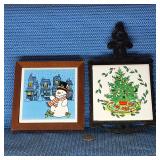 Christmas Trivet Lot