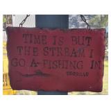 Metal Fishing Sign