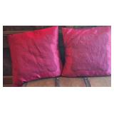 Silk Red Pillows