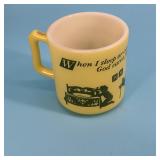 Milk Glass Child's Prayer Mug