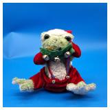 Animated Christmas Frog Plush