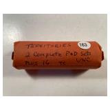 1 (40 PC.) ROLL TERRITORIES WASHINGTON QUARTERS ++