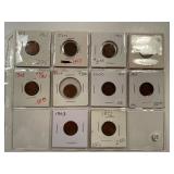 10 PIECES XF-AU INDIAN CENTS
