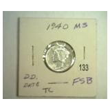 1940 MERCURY DIME MS FSB