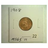 1908 INDIAN CENT MS65
