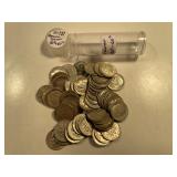 1 (50 PC) ROLL 50'S-60'S ROOSEVELT DIMES CIRC