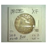 1828 SQUARE 2, KNOB, LARGE 8, L.L BUST HALF XF