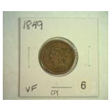 1849 HALF CENT VERY FINE