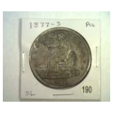 1877-S TRADE DOLLAR ABOUT UNCIRCULATED