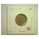 1921-S BUFFALO NICKEL VERY GOOD