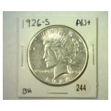 1926-S PEACE DOLLAR ABOUT UNCIRCULATED+