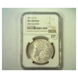 1891-CC MORGAN SILVER DOLLAR NGC UNC. DETAILS
