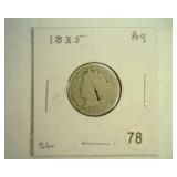 1885 LIBERTY NICKEL AG KEY DATE