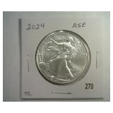 2024 AMERICAN SILVER EAGLE MINT STATE