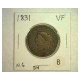 1831 LARGE CENT VERY FINE
