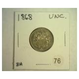 1868 SHIELD NICKEL UNCIRCULATED