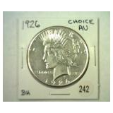 1926 PEACE DOLLAR CHOICE AU