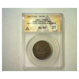 1837 TOKEN HARD TIMES HT-66A ANACS AU 50
