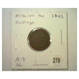 1863 ALBION MICHIGAN COLLAGE XF RARITY 3