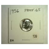 1956 ROOSEVELT DIME PROOF 65