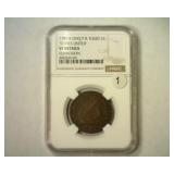 1787 FUGIO CENT 4 CINQ NGC VF DETAILS CORROSION