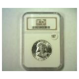 1963 FRANKLIN HALF DOLLAR NGC MS 65