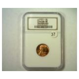1937 LINCOLN CENT NGC MS 66 RED