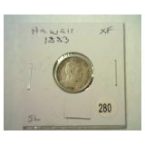 1883 HAWAII 10 CENT XF